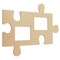 Wood Puzzle Piece Cutout, 12 inch, with 2 4x6 inch Photo Slot | Woodpeckers